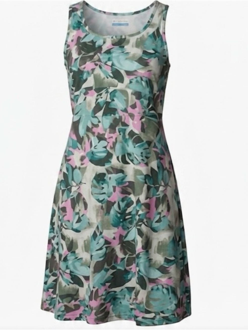 Columbia Teal, Pink & Olive Floral Tank Dress - Freezer III